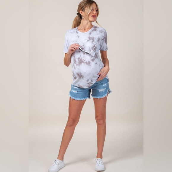 Pinkblush distressed raw frayed hem maternity jeans nwot - Picture 1 of 3